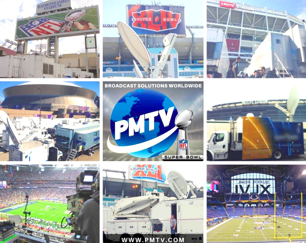 PMTV_Broadcast's tweet photo. #PMTVbroadcast: PMTV's on-site at @HardRockStadium providing Complete Production &amp; Transmission Solutions for International Client Networks at the @SuperBowl. Since 1995, we've facilitated Remote Broadcast &amp; Transmission Solutions for Domestic &amp; Int'l Clients at the #SuperBowl https://t.co/6llAWghUaJ