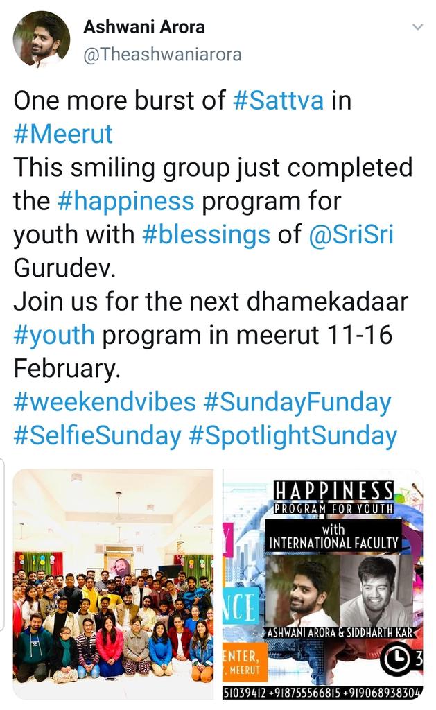 yogisha_isha's tweet photo. This smiling group just completed the #happiness_program
Join us for the next dhamekadaar #youth program in meerut ➡️11-16 February⬅️. 

#weekendvibes #SundayFunday #SelfieSunday #SpotlightSunday

https://t.co/yfa8nPqZgR https://t.co/X4fyoKq7i1