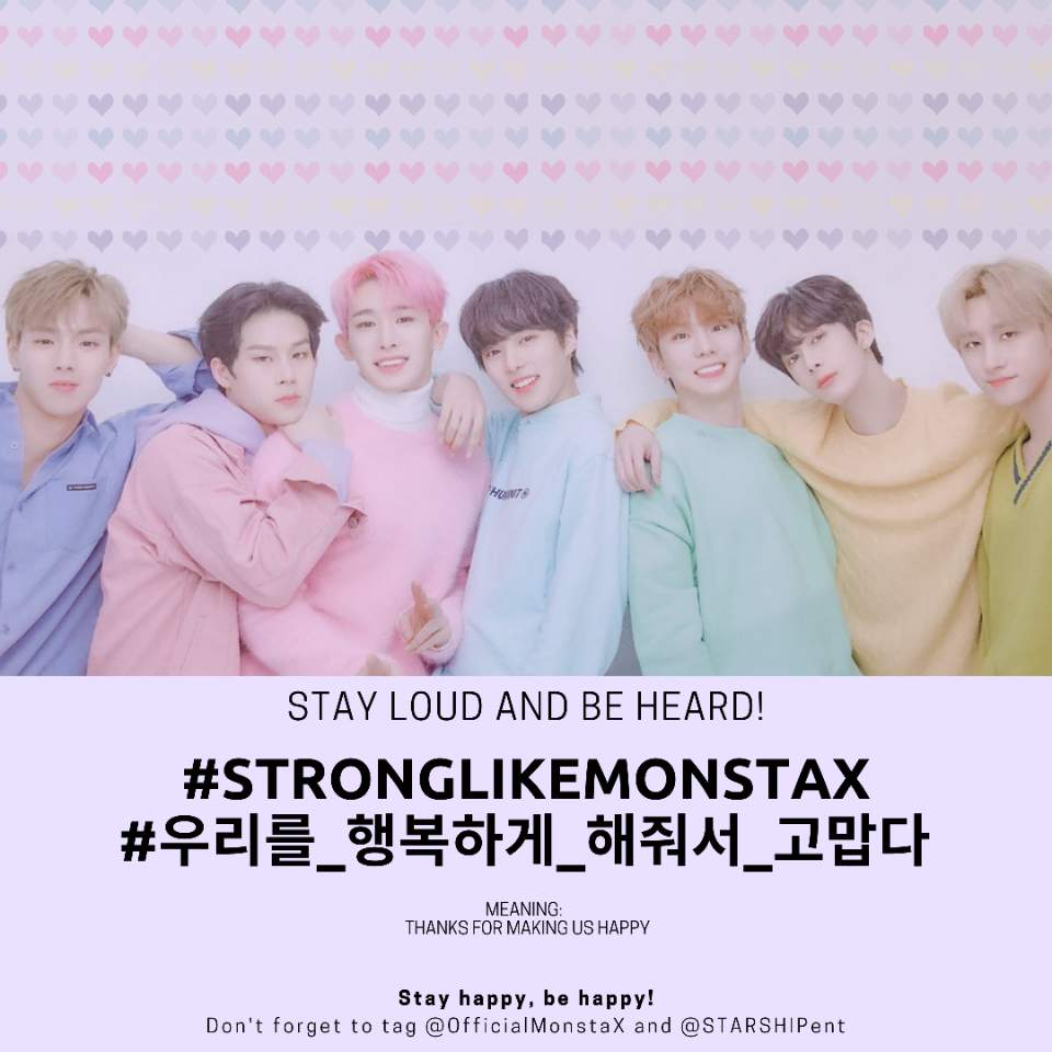 2020020312am KST onwards177th Hashtags @OfficialMonstaX  @STARSHIPent  #StrongLikeMonstaX #우리를_행복하게_해줘서_고맙다