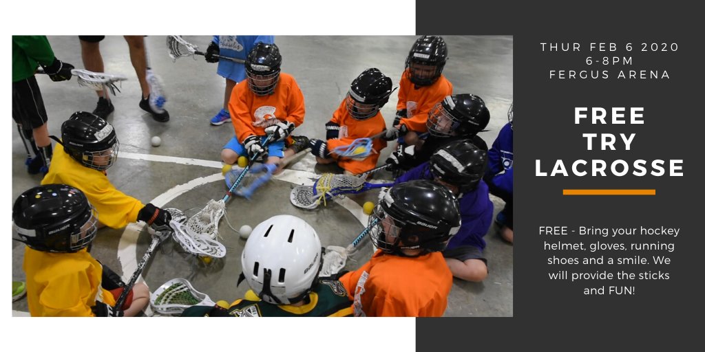 Come on out and give Lacrosse a try!
This Thursday February 6

#trylacrosse #trylax #lacrosse #lax #cwminorlacrosse #centrewellington #cwcommunity #fergus #elora #ferguselora #elorafergus #minorsports #trysomethingnew #cwmla #kidsneedtoplay