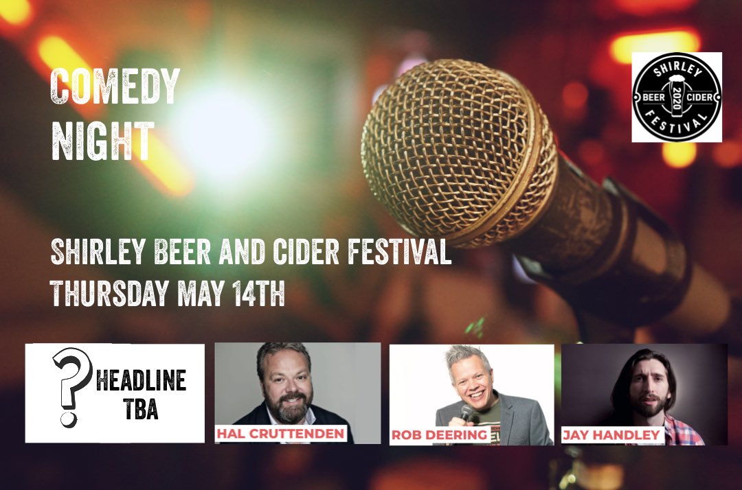 Shirley Beer & Cider Festival (@shirleybeerfest) on Twitter photo A great line-up already with <a href="/Halcruttenden/">Hal Cruttenden</a>, <a href="/DeeringRob/">Rob Deering</a> and <a href="/JayWHandley/">Jay Handley</a>. Tickets flying out. Grab yours or you won’t be laughing.
roundtabletickets.com/event/shirley-… A great line-up already with <a href="/Halcruttenden/">Hal Cruttenden</a>, <a href="/DeeringRob/">Rob Deering</a> and <a href="/JayWHandley/">Jay Handley</a>. Tickets flying out. Grab yours or you won’t be laughing.
roundtabletickets.com/event/shirley-…