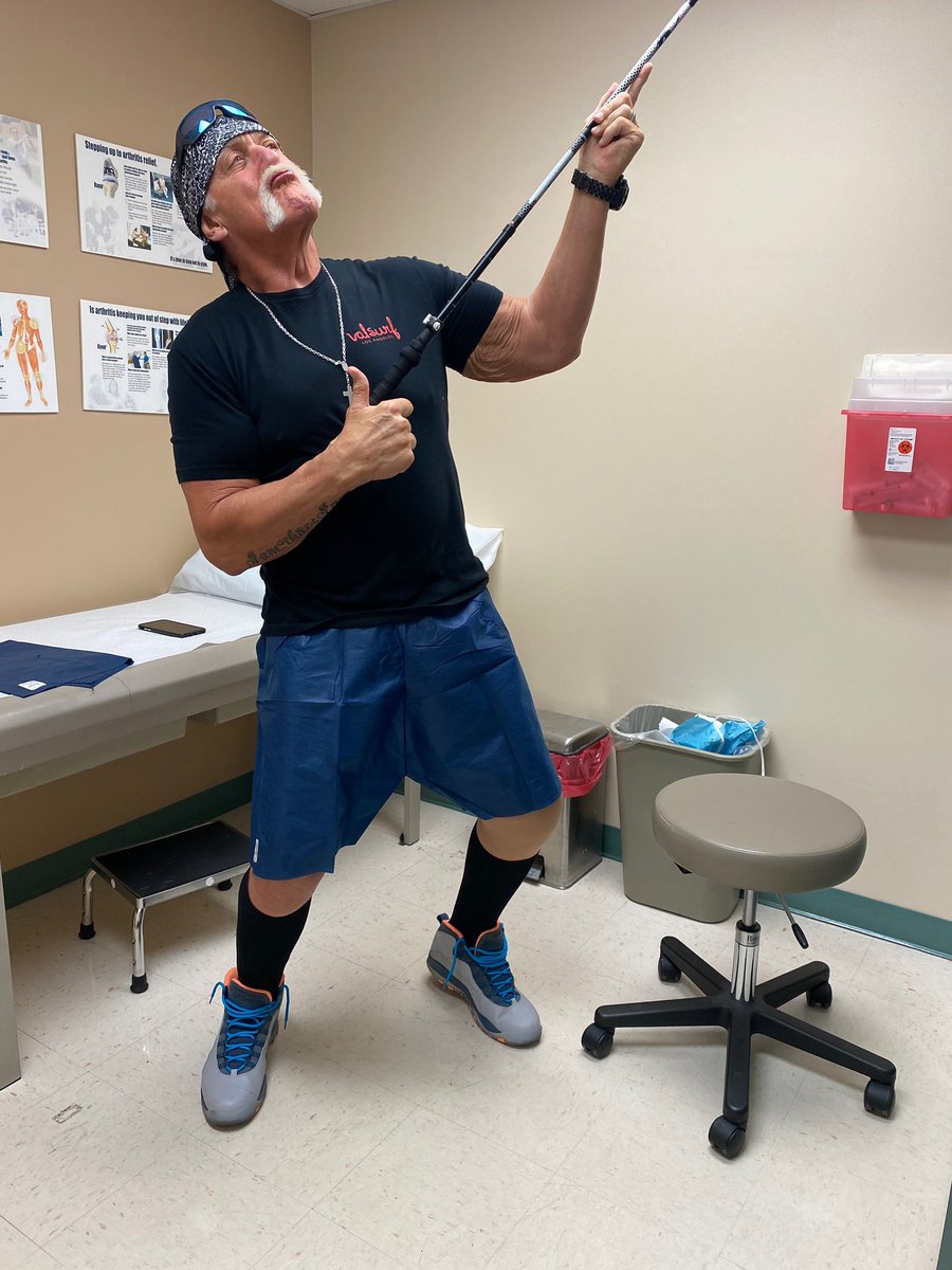 11 weeks after back surgery number 10 HollyWood or”Wood” as Dusty would call me,is ready to ride again!!! #HollyWoodHH4Life 
#Hulkhoganswrestlingshop