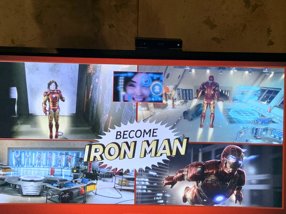 DonaldaPelton's tweet photo. Oh yeah — that’s me — there are so many cool things to see and experience in the Marvel: Universe of Super Heroes @TWoSEdm — but this one was so much fun! 

#BecomeIronMan #ofyesidid #iflew #iblewthingsup #Ilookthinner #yegmarvel #mytwose #exploreedmonton #somuchfun https://t.co/T1yc3GUPhr