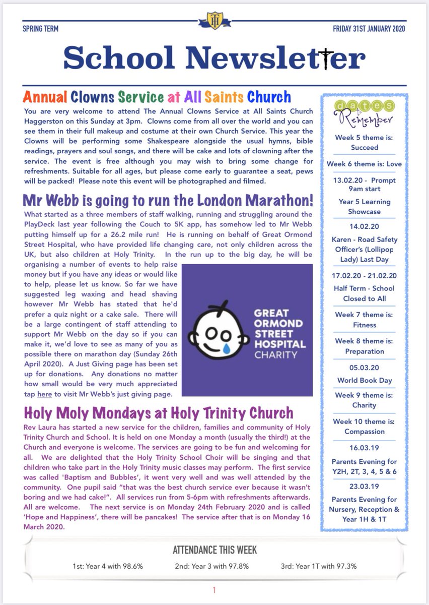 HT_Primary's tweet photo. The latest #holytrinityhackney weekly newsletter is now available online to download https://t.co/La3RyKQQ7a https://t.co/SMIkZm8NoD