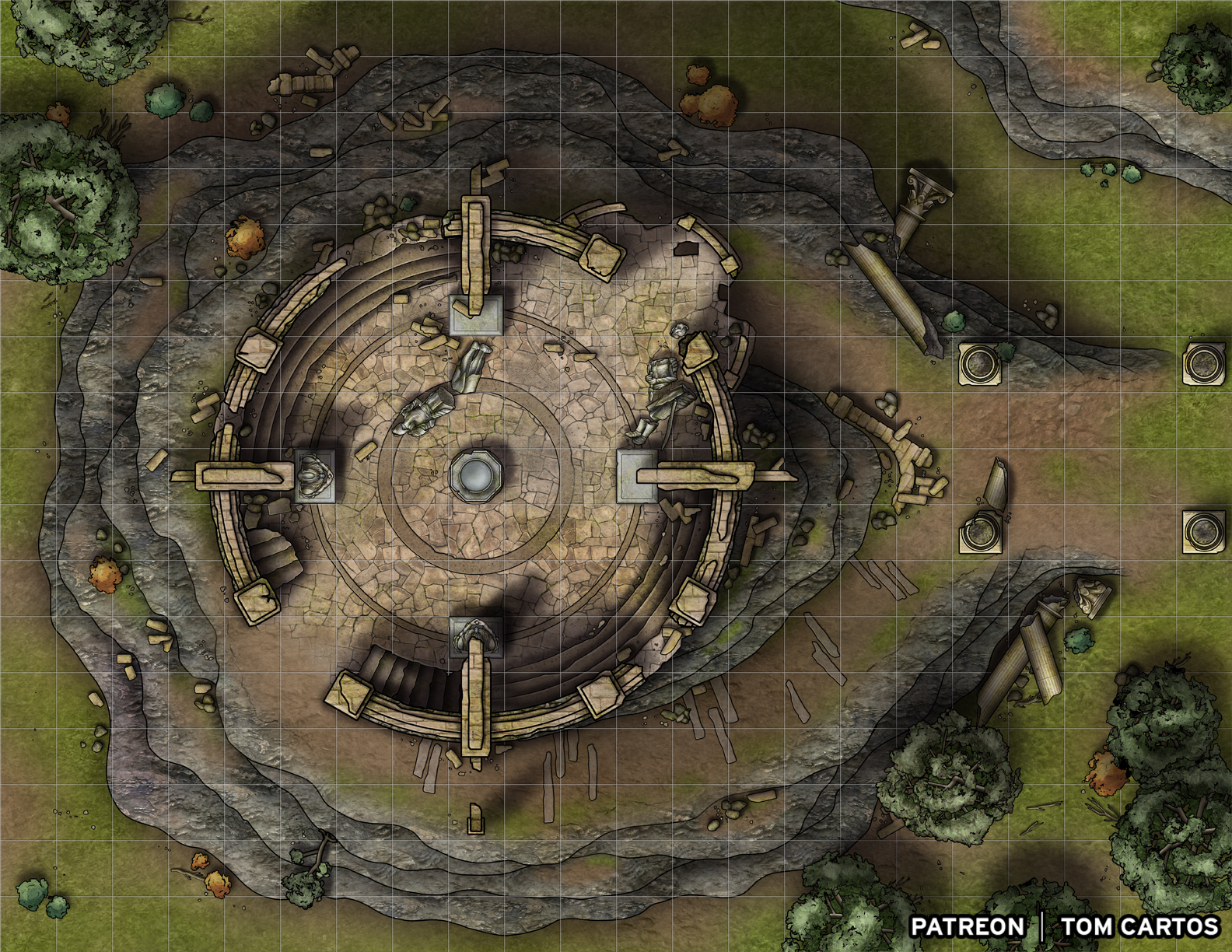 D D Ruined Tower Map Twitter 上的 Tom Cartos："This Week's Free Map Set - The Ruins Of Ere'trea -  Is Available Now! Entice The Party With Promise Of A Great Camping Spot And  Then Jump Them With