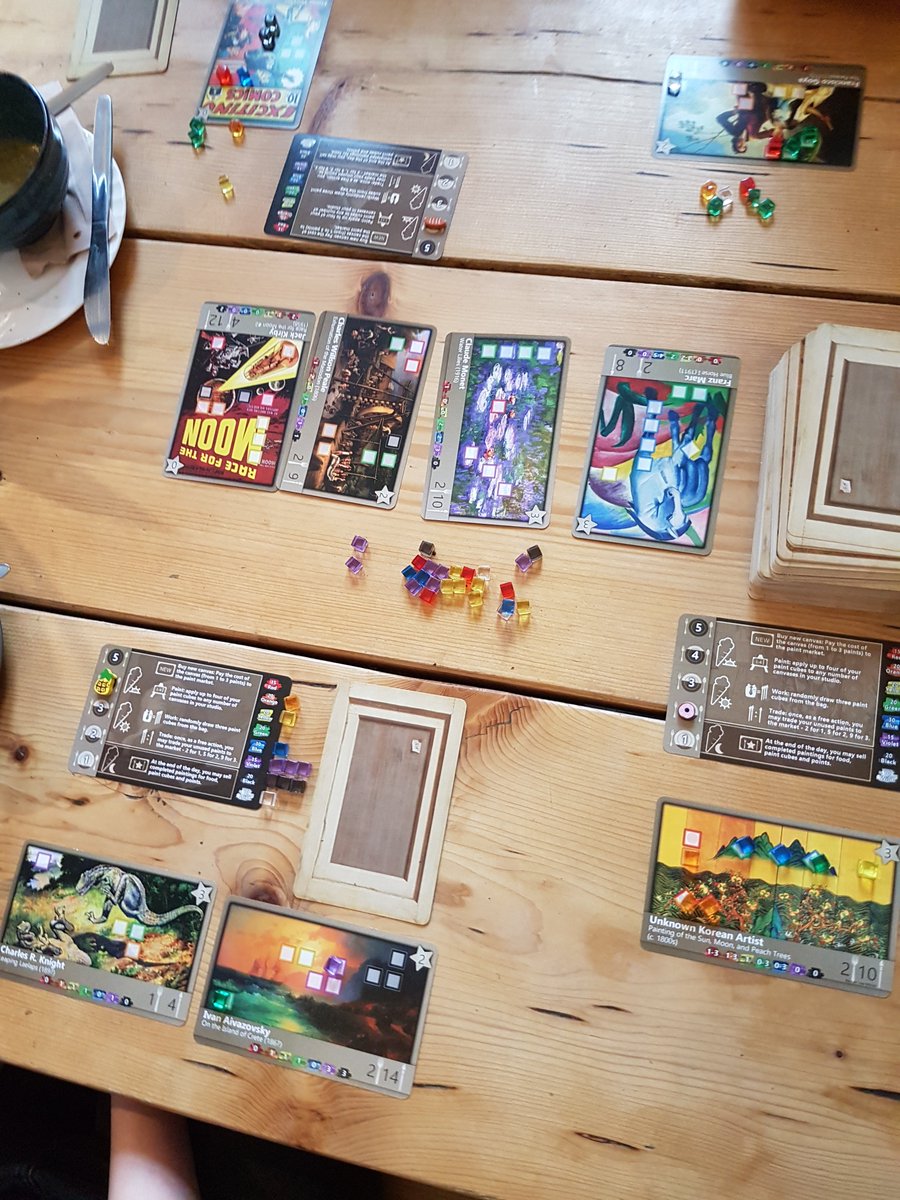 InverBoardGame's tweet photo. Yet another great Kickstarter was played today. We highly recommend Starving Artist. https://t.co/63af7XmTPD