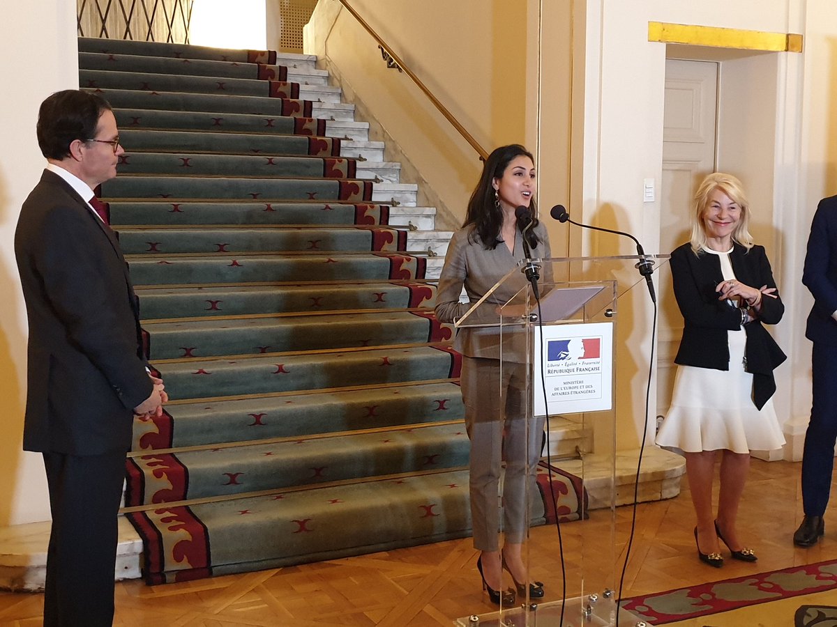 SawirisFSD's tweet photo. Happening Now! The Embassy of France in Cairo @FranceenEgypte hosted the launching event of #womenPioneers Phase II project for socio-economic empowerment of young women. The project is funded by #SFSD, @AFD_France and implemented by Plan International Egypt. https://t.co/ltGEooEmnW