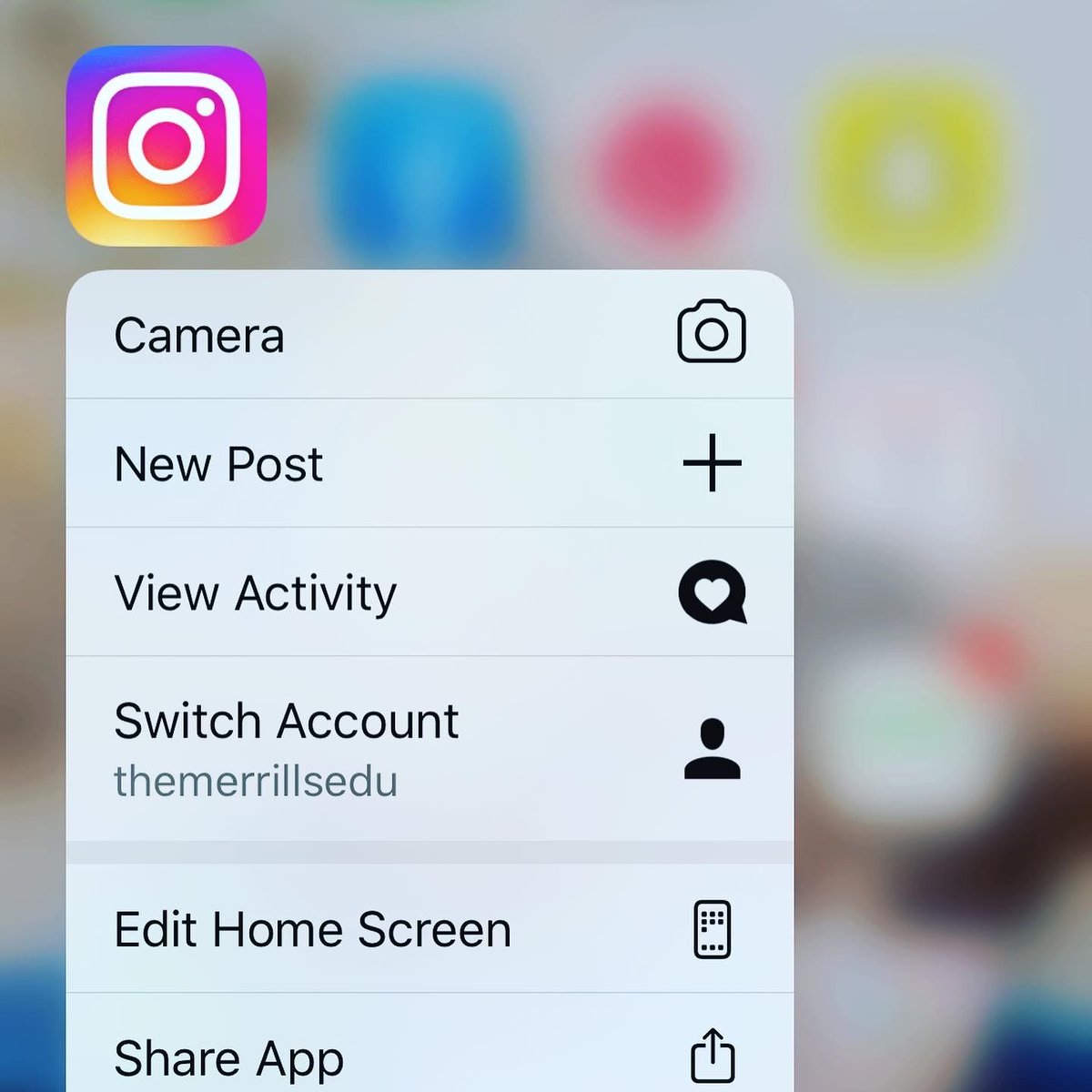 themerrillsedu's tweet photo. Managing our ⏰ is important to us. 

We like to post and share ideas but often find ourselves sliding down the wormhole of social media. 😫

Avoid this by simply long pressing your preferred social media icon and sending out your post without even opening the app! 🙌🏻 https://t.co/LJzCfXmO0t