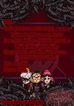 ColdHabboFS's tweet photo. Venha divertir-se no #DarkSideOfDizzy, que ocorrerá a partir das 19 horas com a locução da @Esquentadaa1 ! Não esqueça do visual dark acompanhado de máscara! Quem sabe alguém misterioso o encante esta noite... 😉 https://t.co/IOZZ78JNGS
