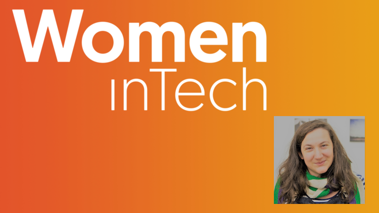 Women in Tech logo with picture of Emma Maraio