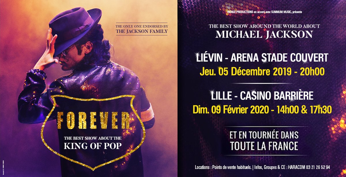 😃 Le spectacle Forever se produira au Casino Barrière Lille le dimanche 09 février 2020 à 14h &amp; 17h30 ! 😃

⏩ Plus d'infos sur le spectacle >>> bit.ly/2RO1kYV

👉 Il reste encore des places, n'hésitez pas à commander vos places dans les points de vente habituels !