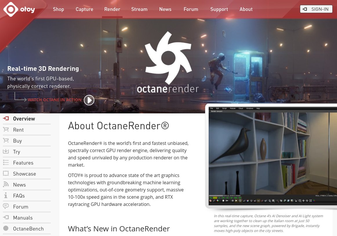 rendernetwork's tweet image. What is @OTOY&apos;s #OctaneRender?

&quot;OctaneRender® is the world’s first &amp;amp; fastest unbiased, spectrally correct #GPU #renderengine, delivering quality &amp;amp; speed unrivaled by any production #renderer on the market. #OTOY is proud to advance state of the art #graphics #technologies...&quot;