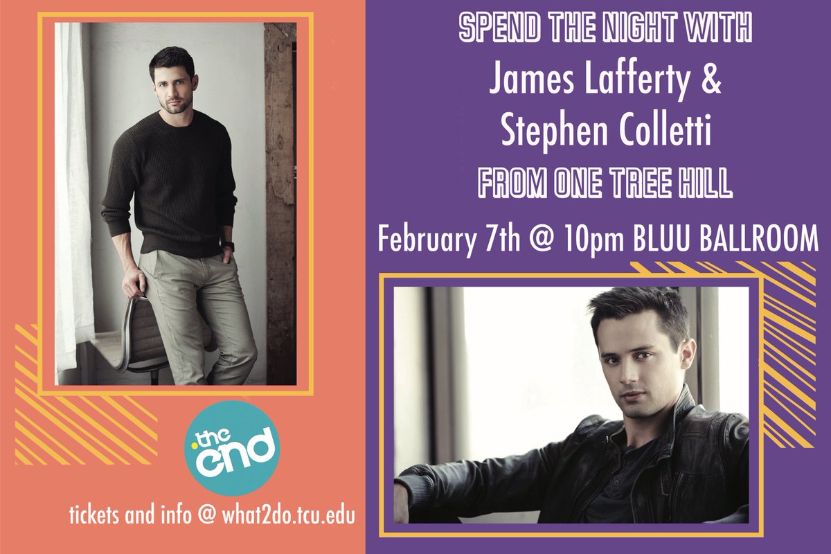 theEndTCU's tweet photo. Tickets are available NOW! We are so excited to have these two on campus next Friday! Get your tickets through the link in our bio! #theEndTCU https://t.co/Ro9JiMuw3L