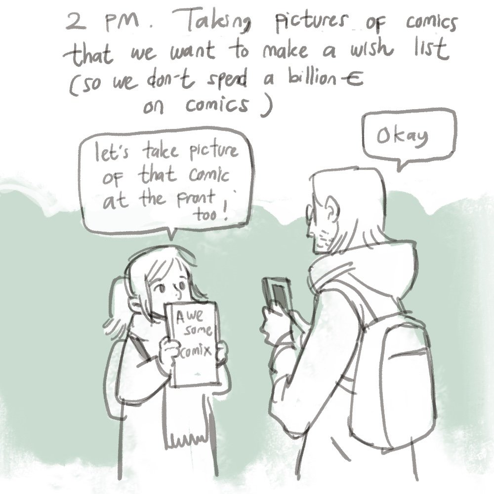 #hourlycomicday2020 I still and will forever regret not eating more of that croissant 