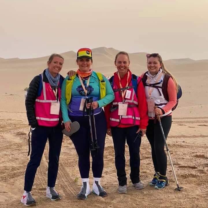 TriBellesAUH's tweet photo. #tribellesontour - doing something a little different this week. The #BellesBoss &amp; some of our community are on the #womensheritagewalk. This follows in the footsteps of women in a different time, walking from Al Ain to Abu Dhabi across the desert. Can't wait for the stories 💜💙 https://t.co/9DZgMs5FUp
