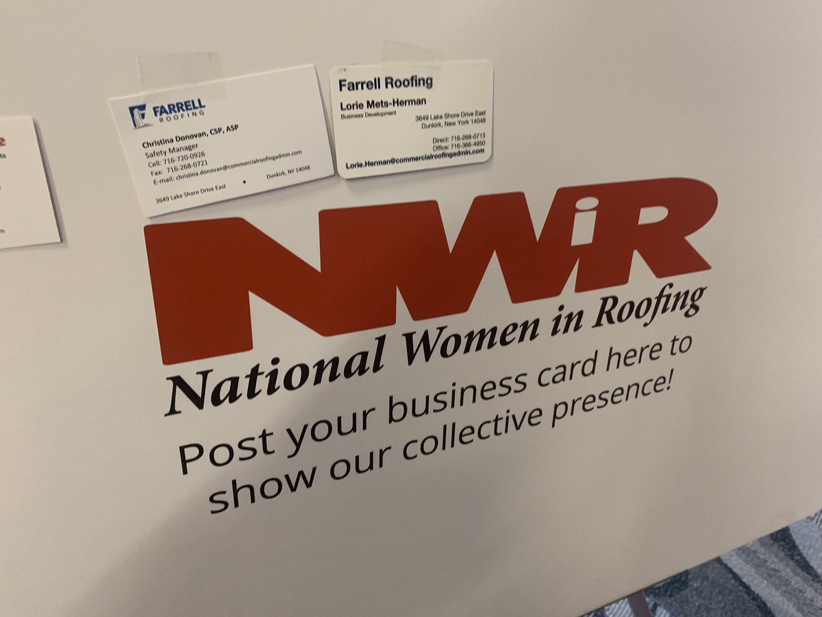 cdonovan0727's tweet photo. @FARRELLROOFING2  @NatlWomeninRoof  #nwirday2020 #nwir  So proud to represent Farrell here at NWiR Day 2020 and to be involved with this organization of strong, fierce, amazing women. https://t.co/hVxz8XBJbm