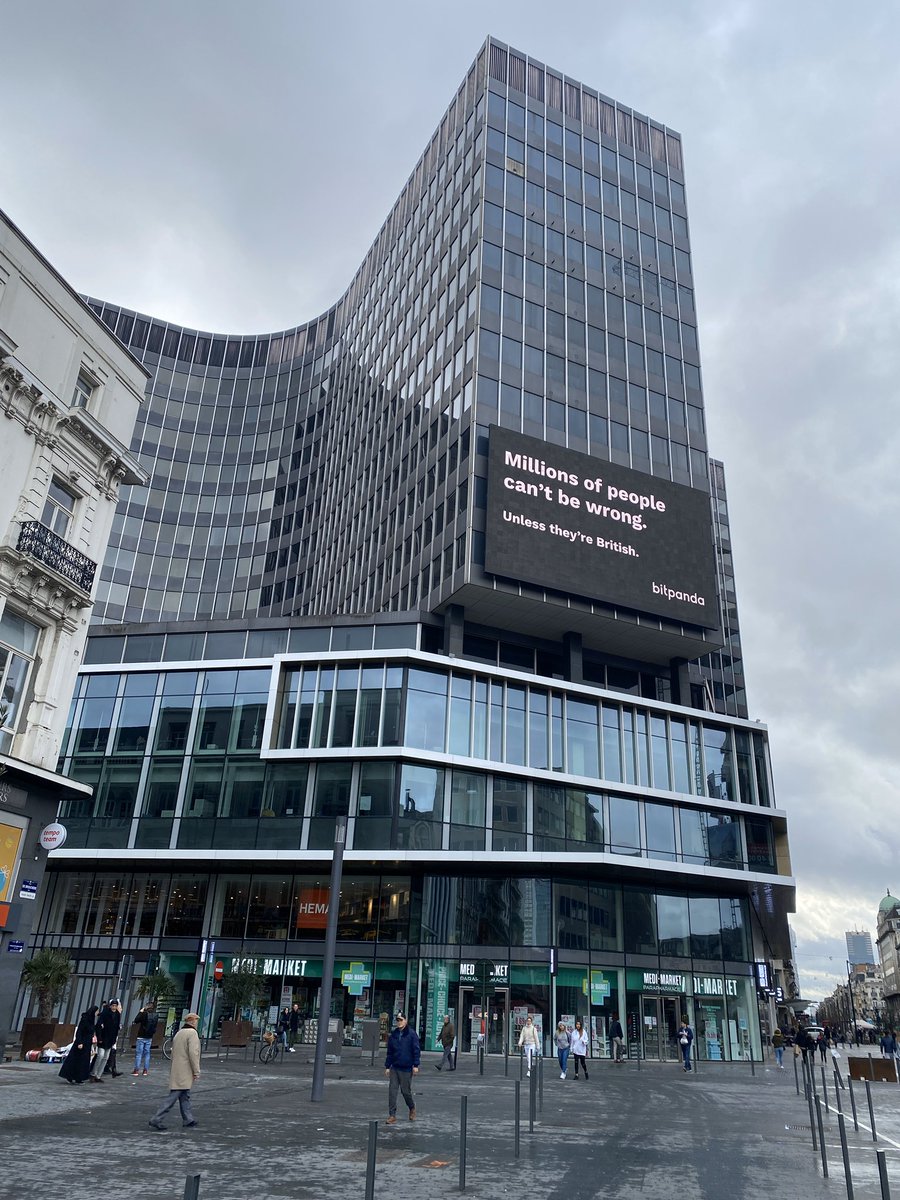 An advert that’s being ran in the centre of Brussels today... 👀
