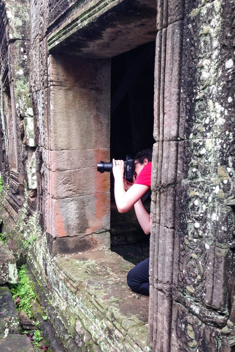 Me with my camera in a temple ruin