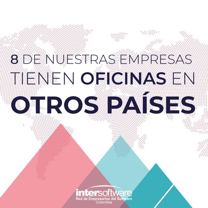 InterSoftwareCo's tweet photo. Somos internacionales: 8 de nuestras empresas tienen oficinas en el exterior, llevando la industria medellinense a otros horizontes

#EmpresasISW #SomosIntersoftware #IndustriaAntioqueña #4taRevolucionIndustrial https://t.co/IKUwinrDGb