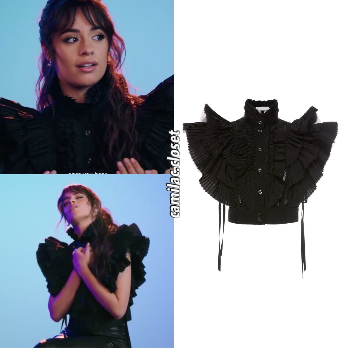camilaccloset's tweet photo. Camila wore the #Unttld ‘Victoria’ top ($1,504) in a promo video for @amazonmusic back in December https://t.co/5UPjr24PHL