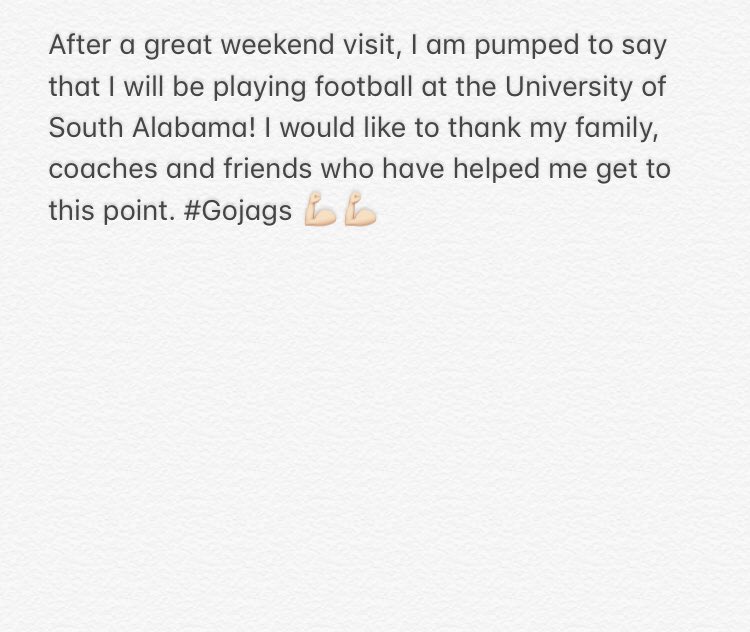 BrianGarcia04's tweet photo. ✅ @USA_HCCampbell @Coach_Edenfield @WeAreSouth_FB @RavenwoodFB @ChandlerTygard @ScottSemp https://t.co/2FGatzcGqY