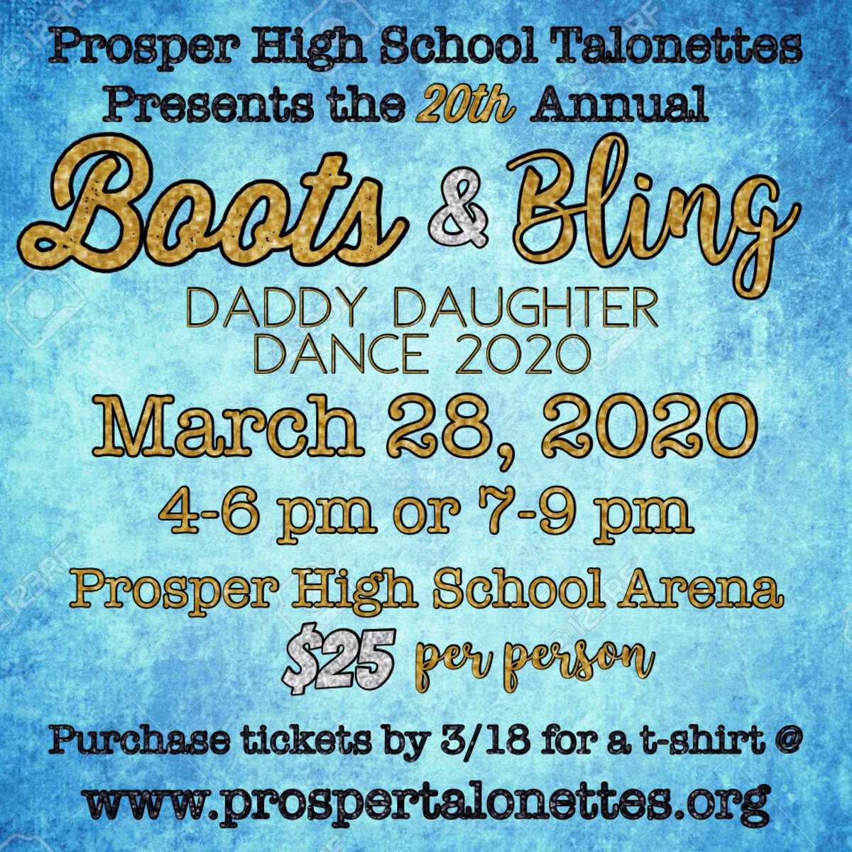 PhsTalonettes's tweet photo. SAVE THE DATE to the Talonettes annual “Boots &amp; Bling” Daddy Daughter Dance! @ENO_PHS @PISD_Athletics @ProsperHS @fineartsphs https://t.co/auaGVWlaBo https://t.co/QXF3xIaYCo