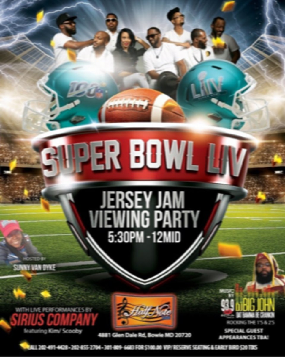 HalfNoteLounge's tweet image. TONIGHT! 

SIRUS COMPANY WILL BE PERFORMING AS WE HOST THE SUPER BOWL ON 7 SCREENS. TICKETS ARE $20 AND CAN BE BOUGHT AT THE DOOR!

#SuperBowl
