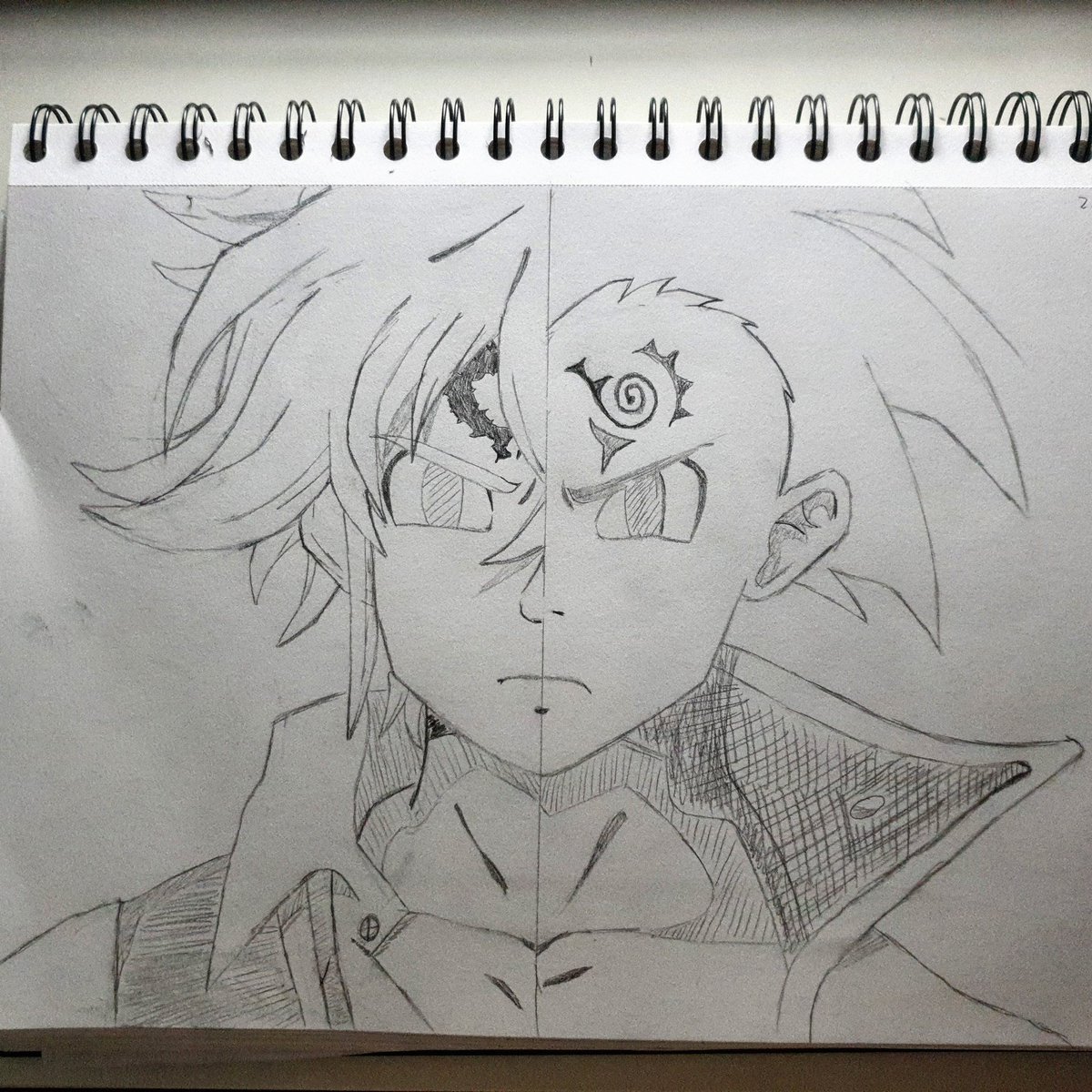 Meliodas And Zeldris Drawing, Zeldris Meliodas Nanatsu No Taizai