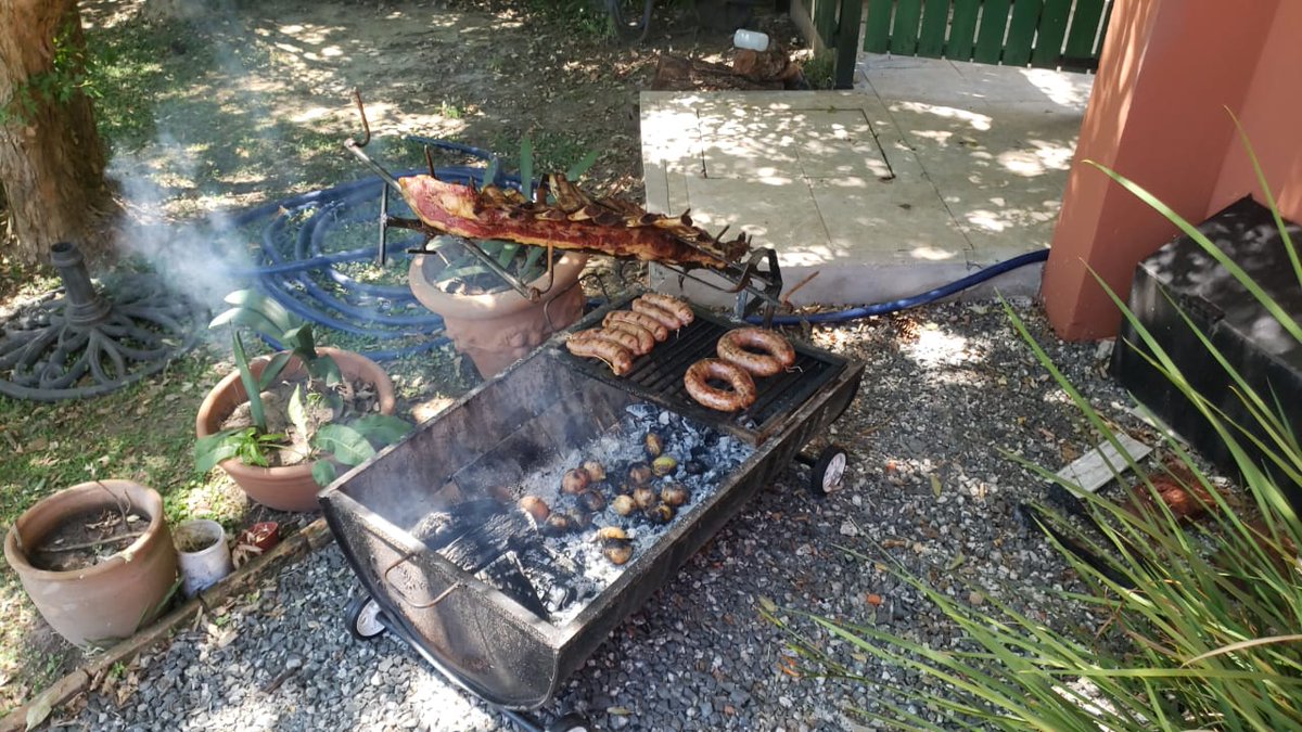 nanexcool's tweet photo. Celebrating the first Surplus auction.

Asado al asador. Muy argentino 🇦🇷

Just gonna leave this here #DevconBA2020 https://t.co/FhfLzCSkTv