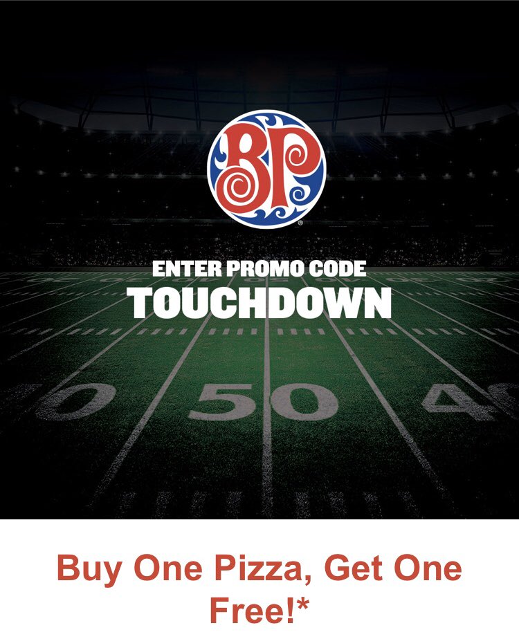 bpsarnia's tweet photo. Today only! BOGO Medium or Large Pizzas for Take Out and Delivery! https://t.co/5Ea6bLewkM