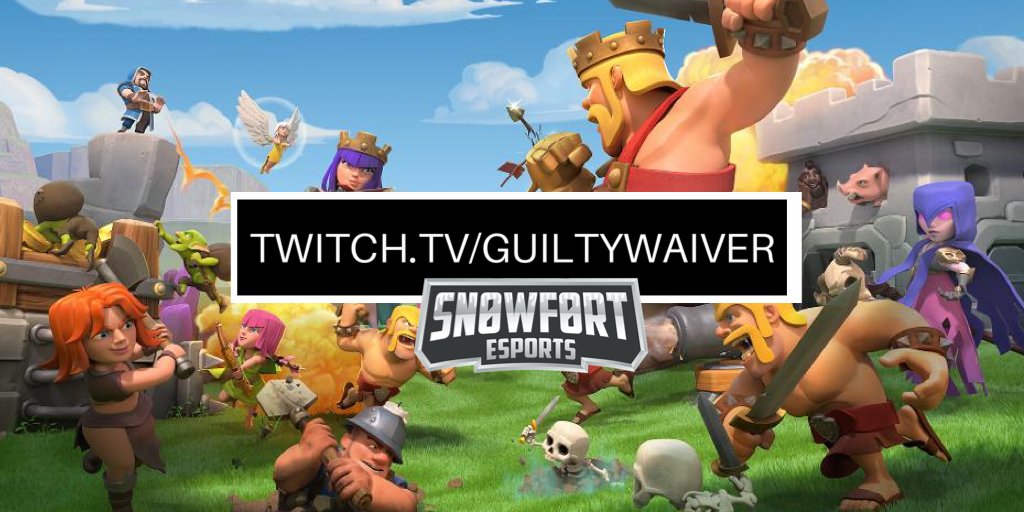 GWaiver's tweet photo. We are live! @SN0WF0RT @MinerLeagueCW @ClashofClans #sfkings #GuiltyGang #CoC #ClashofClans https://t.co/ABdF8h5uRT