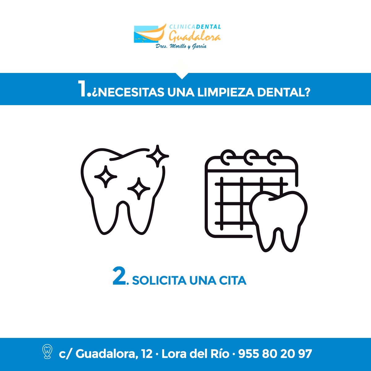 guadalora's tweet photo. ¿Cada cuánto te haces una limpieza dental?
✅ Desde nuestra clínica dental os recomendamos una vez al año.  📲 LLámanos al 955 80 20 97 y pide cita
#dentistaguadalora #odontologoguadalora #limpiezadental https://t.co/EZUR62BvHa