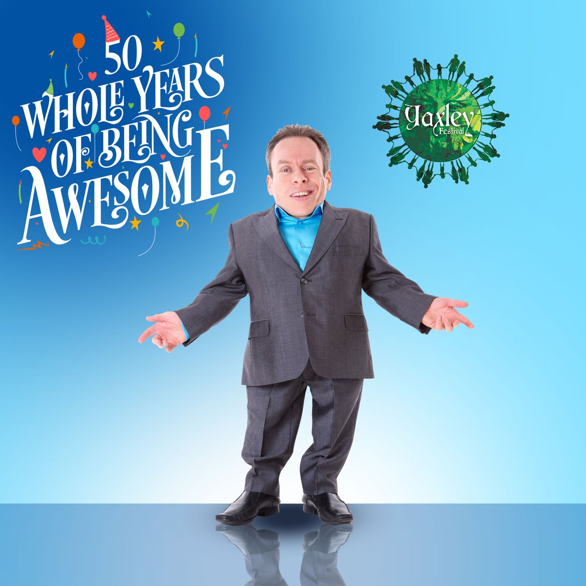 HAPPY 50th BIRTHDAY to our amazing patron <a href="/WarwickADavis/">Warwick Davis</a>. Warwick has been supporting our free community festival since 2013 and always draws a crowd with his charm and wit. Yaxley salutes you sir!  #yubnub #willow2please #sizemattersnot