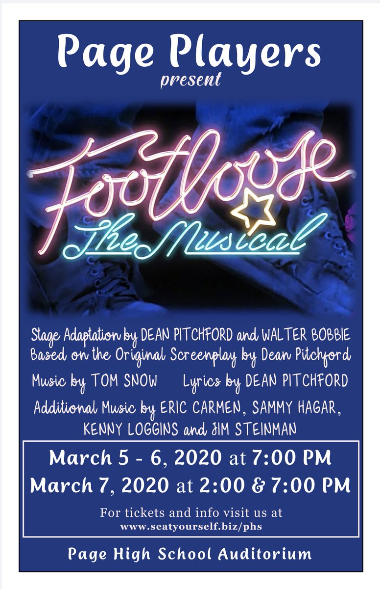 wcsPHSmt's tweet photo. We "Can't Stand Still" from all of our excitement for our upcoming production of Footloose! Get your tixs at https://t.co/4kahinJJ2H
@wcsCOarts @wcsPHStf @PageHS2021 @PHSTEAM2020 @PHSTEAM2022 https://t.co/mqGBsLYmtz
