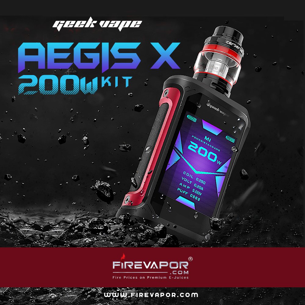 FireVapor's tweet photo. The GeekVape Aegis X Kit has 3 modes- powerful, standard, and soft. The button is positioned for single-hand operation. This device also has up to 6 quality materials for excellent durability.

#FireVapor #VaporLive #Vaping #Vape #ELiquid #VapeJuice #Ejuice #BestVape #BestVapes https://t.co/b6PFevu4hM