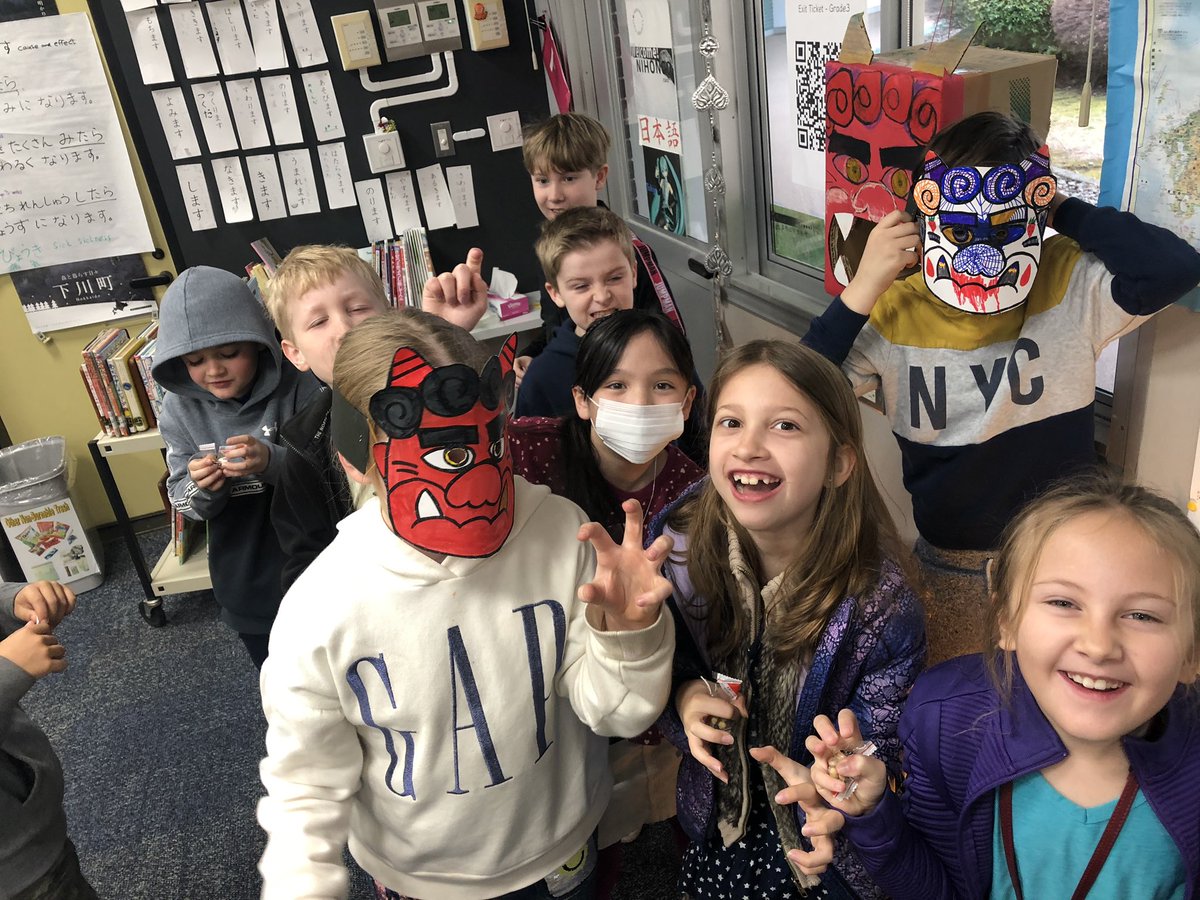 asijMachidori's tweet photo. #G3JPclass practiced #Setsubun #BeanThrowing https://t.co/f00pJLsSAT