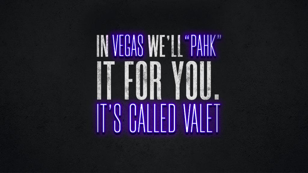 Vegas's tweet photo. You'll never have "cah" trouble here. ๐ #OnlyVegas https://t.co/Yn1SHsNQgn