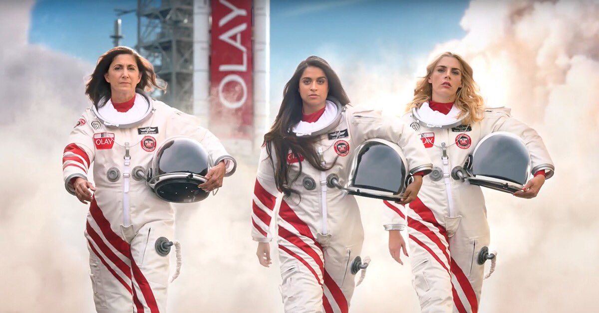 Great to be back in a spaceship again on an awesome STEM mission! 🚀👩‍🚀🏈Did you catch me live in action during @OlaySkin #SuperBowlLIV commercial? Don’t forget to tweet #MakeSpaceForWomen and Olay will donate $1 to @GirlsWhoCode #ad