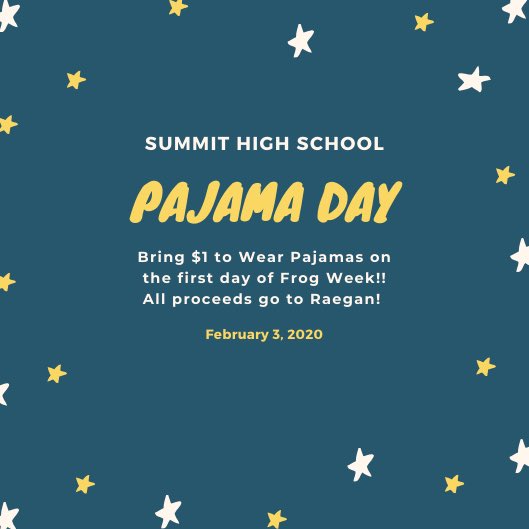 Wear your pjs for a dollar tomorrow‼️All proceeds go to Raegan