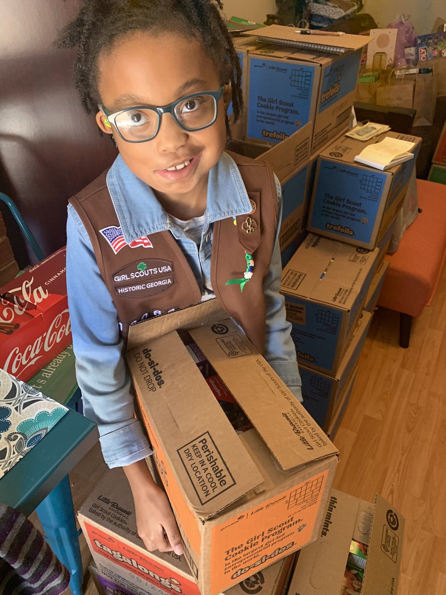 MrsCulliver's tweet photo. From math conference to Girl Scout mom. It is cookie time! https://t.co/FYFJJFqgmC