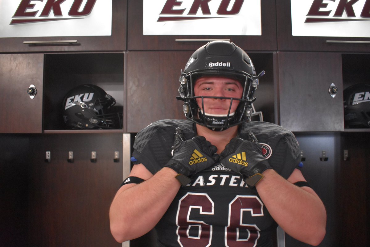 MathewsJarrett's tweet photo. Beyond excited to say that I am 100% committed to Eastern Kentucky University ❗️❗️❗️  @Erik_Losey @EKUWWells  @EKUFootball https://t.co/3gNjVCfNTp