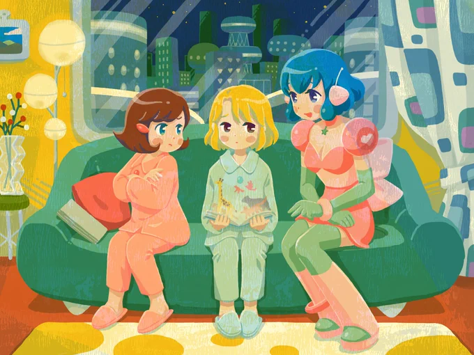 どの本を読むかで喧嘩になることあるよね。
#イラスト #芸術同盟 #AdobeFresco 