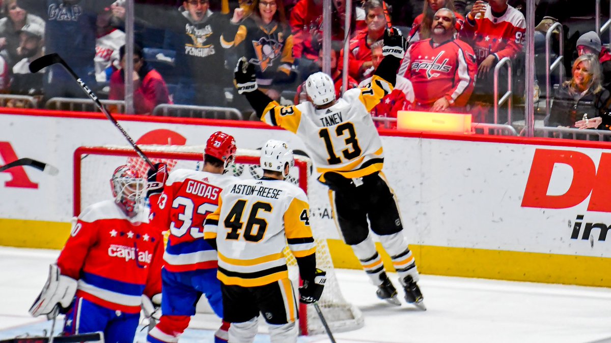 Tanev celebrates his goal vs. Washington.
