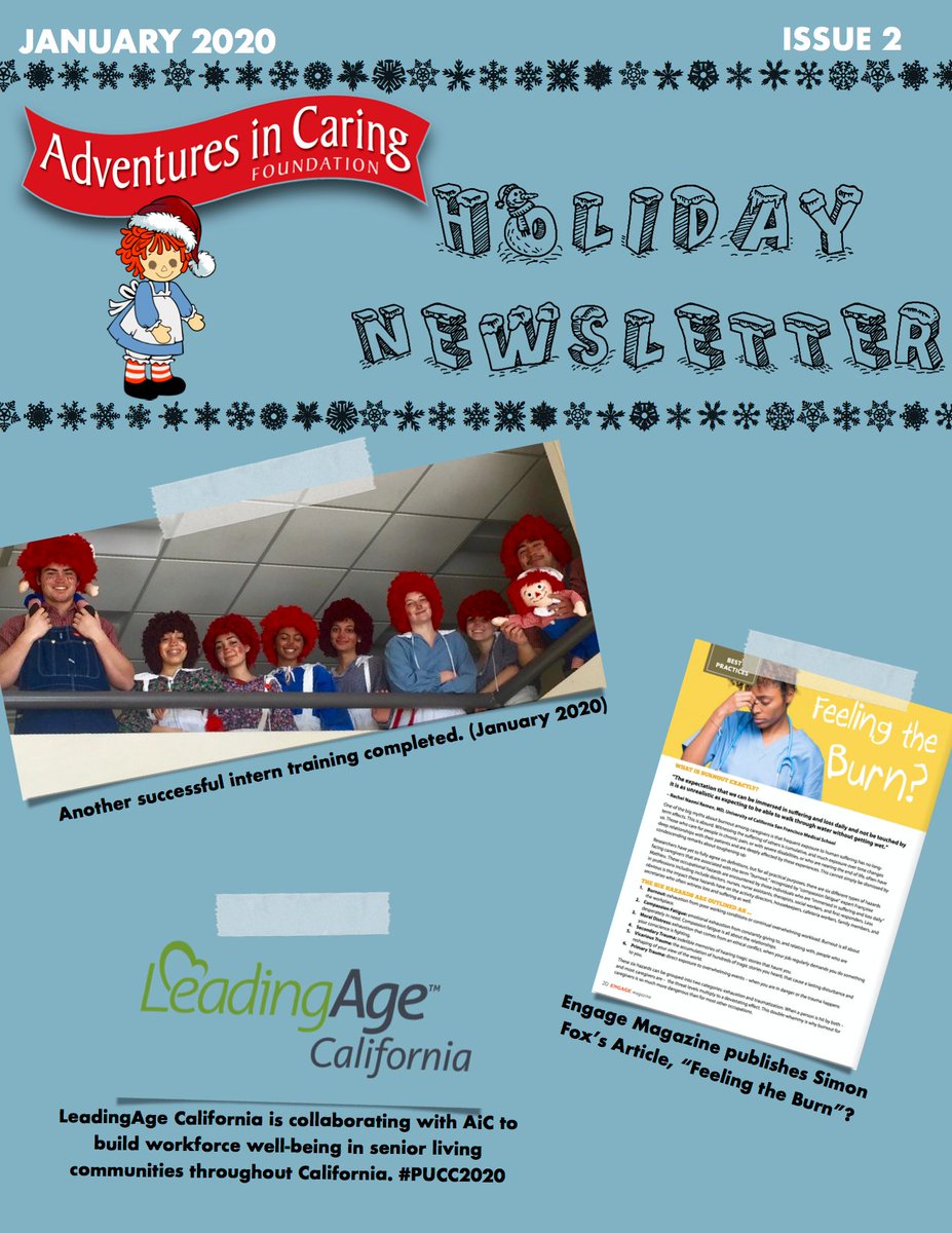 Compassion8care's tweet photo. It's here!Holiday 2019 Student Newsletter #2 looks back @ achievements, samples what's new 4 Adventures In Caring 2020, features inside look @ our inter-generational internship w/ student journal entries &amp; more! https://t.co/6KM6y6qJcF
@KrishnaBalagop1 #SundayThoughts #compassion https://t.co/hJTYuTd5JQ
