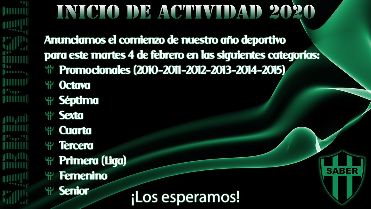 INICIO DE TEMPORADA 2020
Este martes 4 de febrero volvemos a la actividad!
Los esperamos cómo siempre en Llerena 2727.
Cualquier consulta por mensaje privado o por 📱 al 11-3341-6487 (Juan Cruz) // 11-3040-0485 (Gustavo)