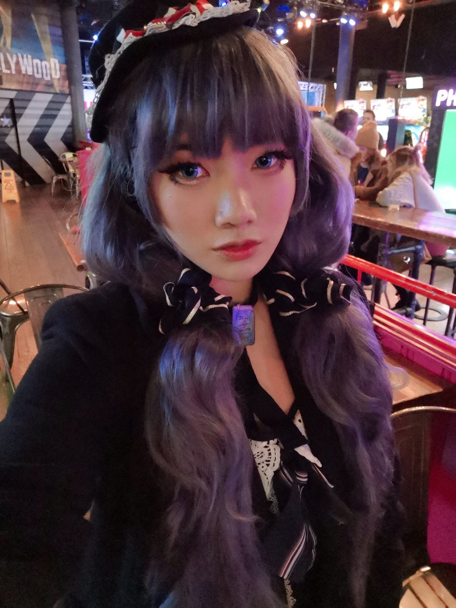 moe_khao's tweet photo. Today is Twintails day, I often tie my hair in such a style though I leave it to the other Maids whom showcase their hair as such. 
#ツインテールの日 https://t.co/rX26IKcEs5