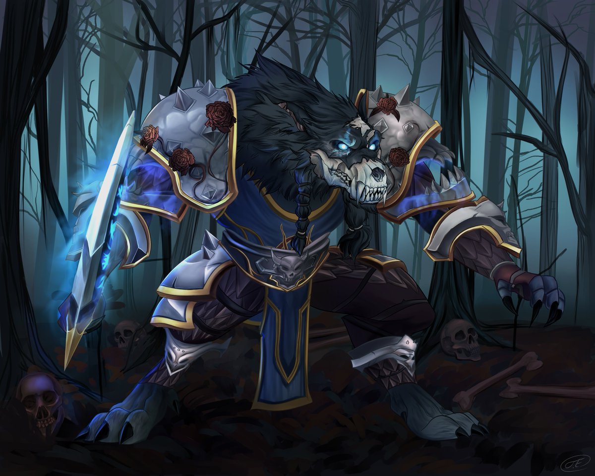 Commission for @MapleCommissar!This is their worgen DK, Ulthus. 