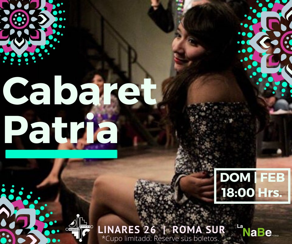 Hoy nos vemos a las 18:00 hrs. Estamos de estreno!!!
“CABARET PATRIA”
#FelizDomingo
