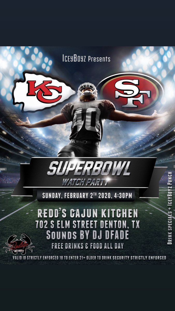 Make sure y’all pull up today and come kick it while we watch SUPER BOWL SUNDAY!!!! With <a href="/CajunRedds/">Redd's Cajun Kitchen</a>