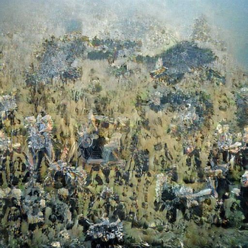 Scatters of people cover a park forest of infinitesimal detail.